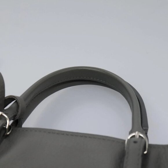 BALENCIAGA Paper Mini Hand Bag Leather Gray 370926 Auth PP323AM - Picture 8 of 16